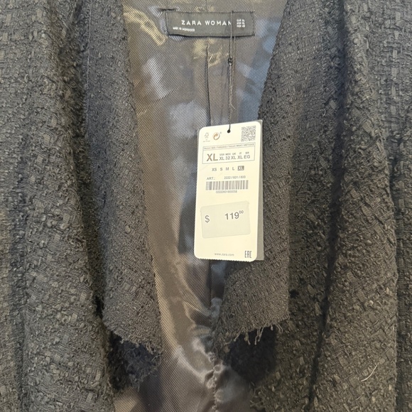 Zara - cropped tweed jacket : XL : new with tags - Picture 5 of 5